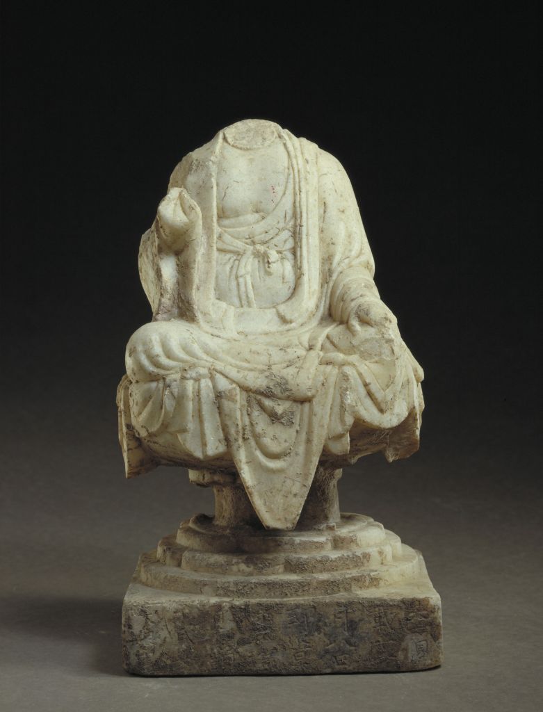 图片[1]-Di Yanguo made white stone Buddha-China Archive